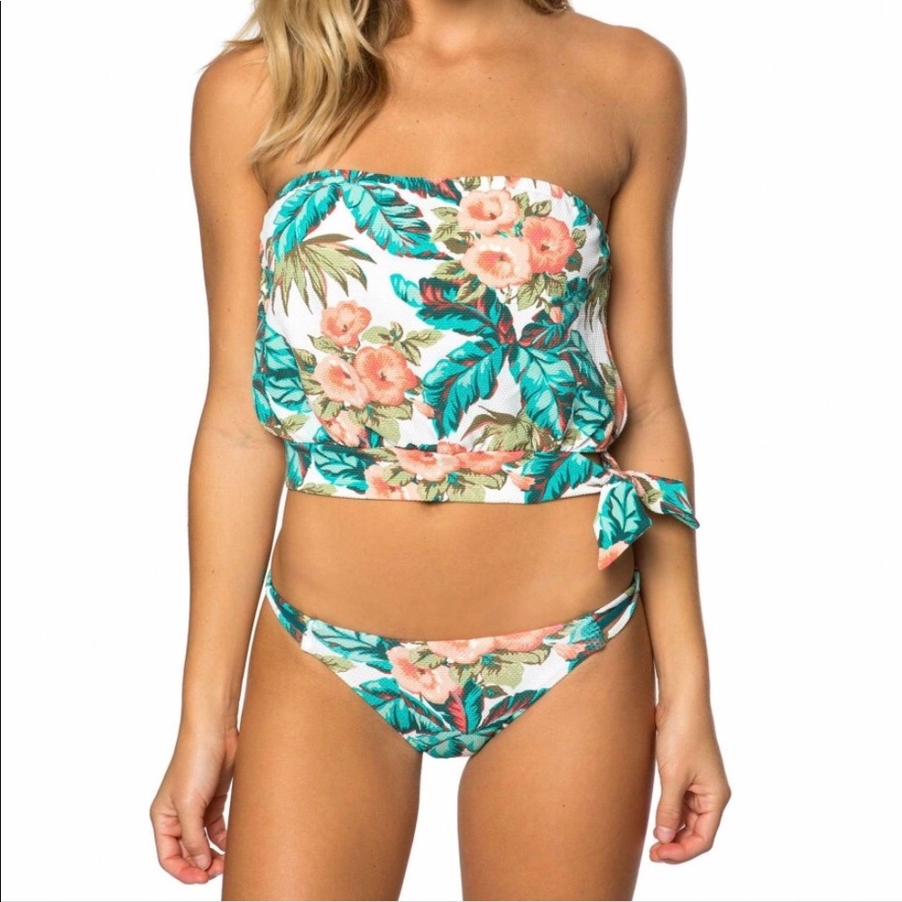 Natalie Off Duty Viva Tube Top and swim bottoms